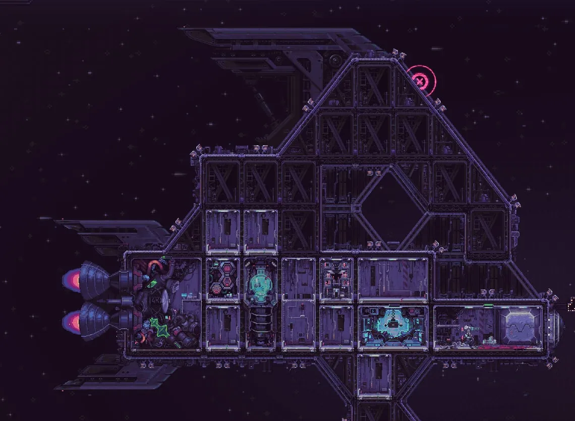 Hull Rupture spiral hull layout creating a maze-like approach for aliens near the airlock